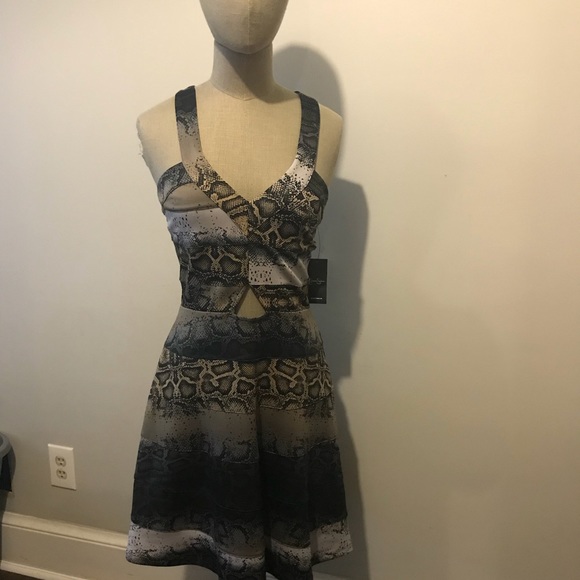 Jessica Simpson Black Reptilian Dress, NWT Small